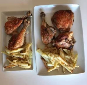 Pollo al horno sin aceite