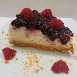 Tarta de queso con frambuesa 1