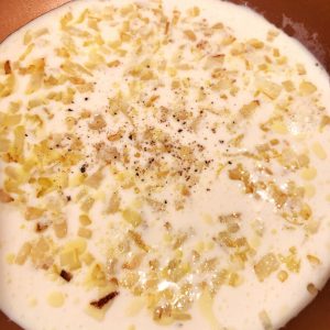 Patatas carbonara saludables paso a paso