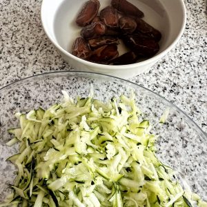 BROWNIE DE CALABACÍN Y CACAO INGREDIENTES