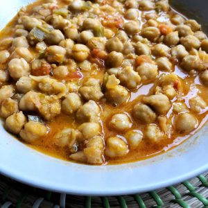 GARBANZOS CON VERDURAS receta fit